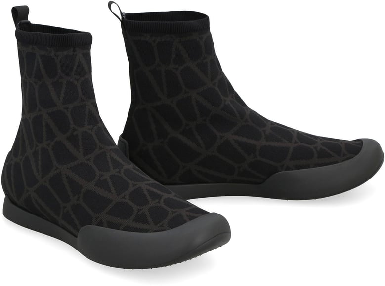 valentino garavani - cityshore high-top fabric sneakers by Selfnex