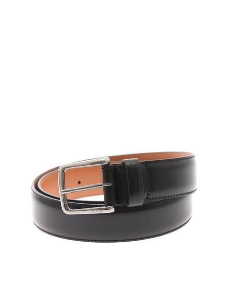 leather square buckled belt by Selfnex