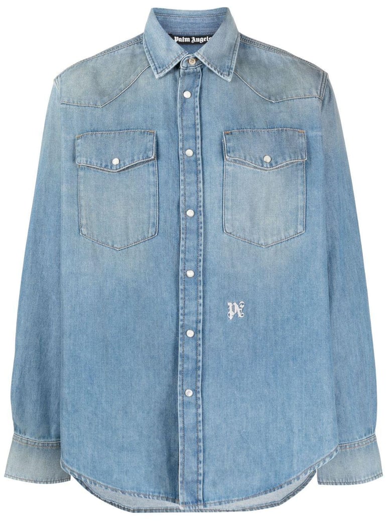 pa monogram denim shirt by Selfnex
