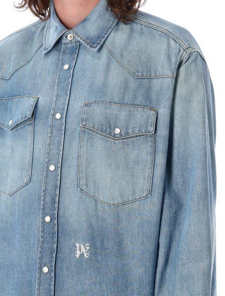 pa monogram denim shirt by Selfnex