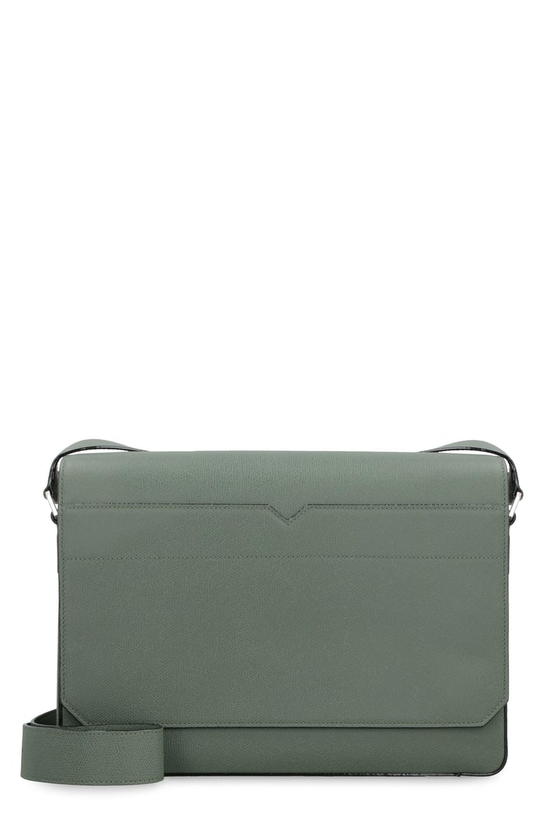 v-line leather messenger bag by Selfnex