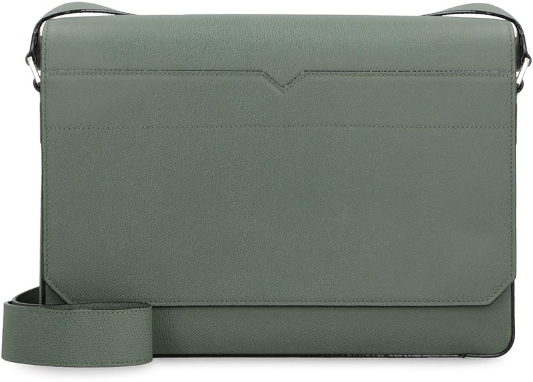 v-line leather messenger bag by Selfnex
