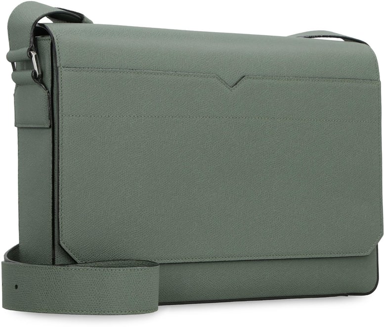 v-line leather messenger bag by Selfnex