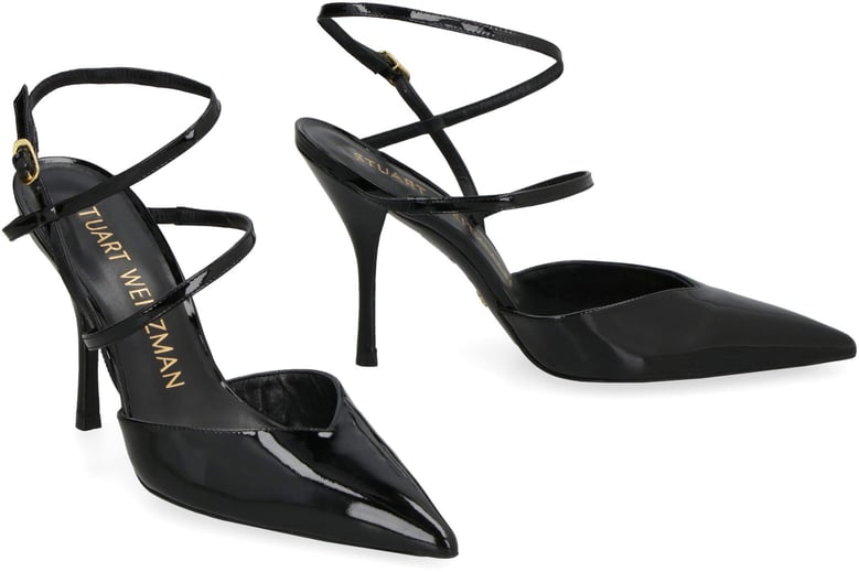 strapeze leather pumps by Selfnex