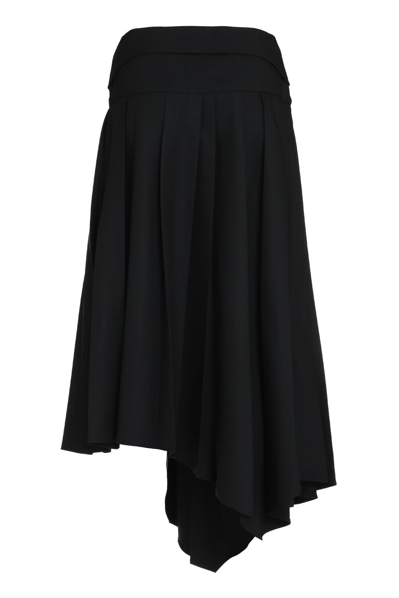 pleated asymmetrical skirt by Selfnex