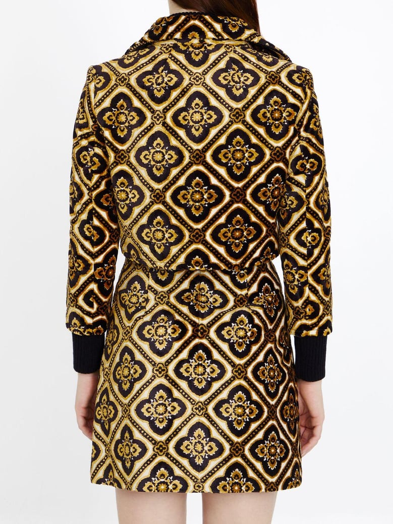 velvet cropped jacket by Selfnex