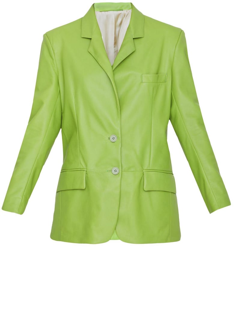 lime leather jacket by Selfnex
