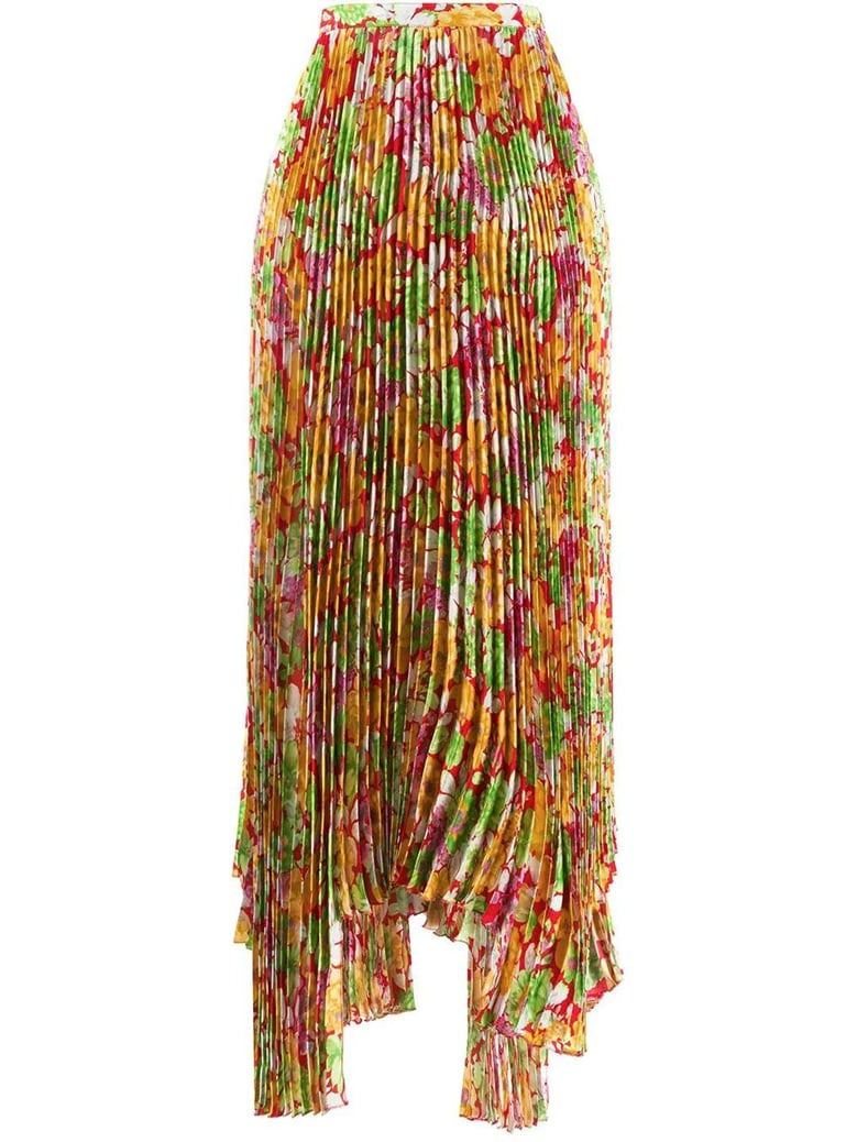 floral plissè skirt by Selfnex