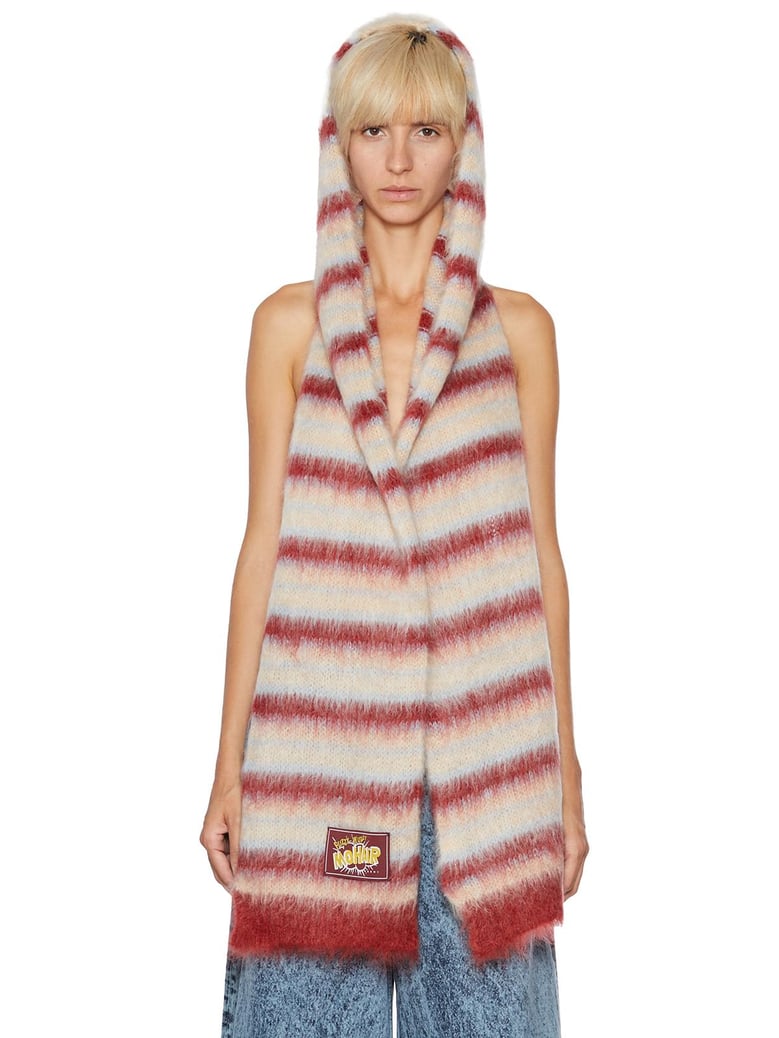 mohair scarf hood by Selfnex