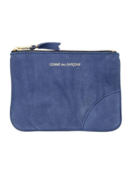 blue leather pouch by Selfnex