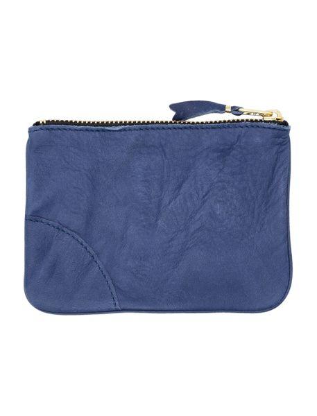 blue leather pouch by Selfnex
