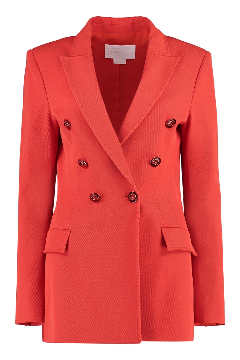 double-breasted wool blazer by Selfnex