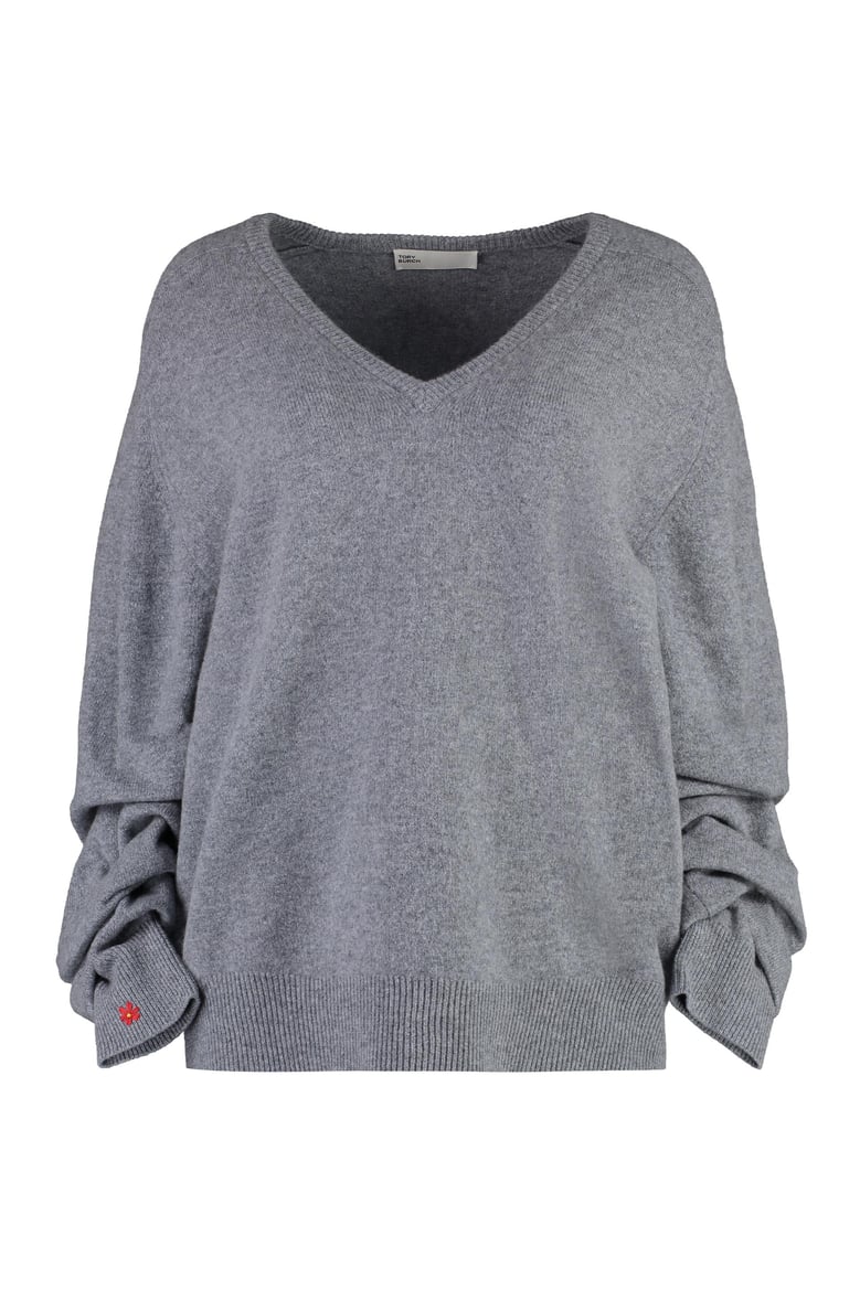 wool v-neck sweater by Selfnex