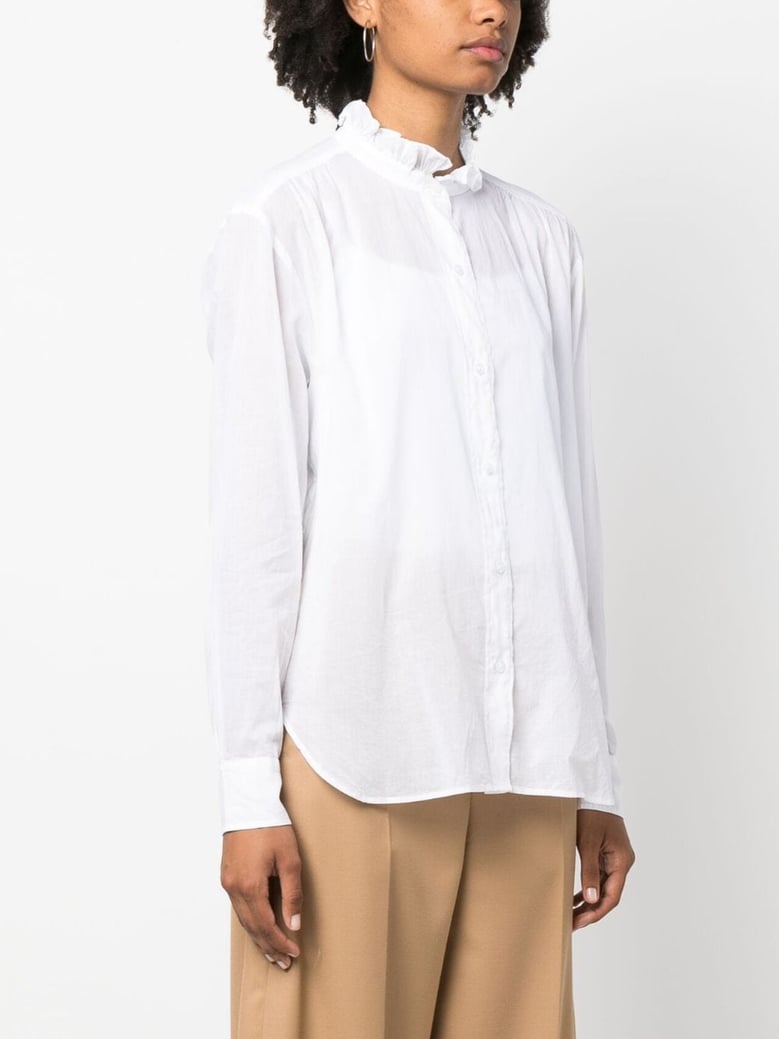 soft cotton frilled shirt by Selfnex