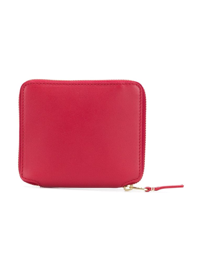 red leather zip wallet by Selfnex