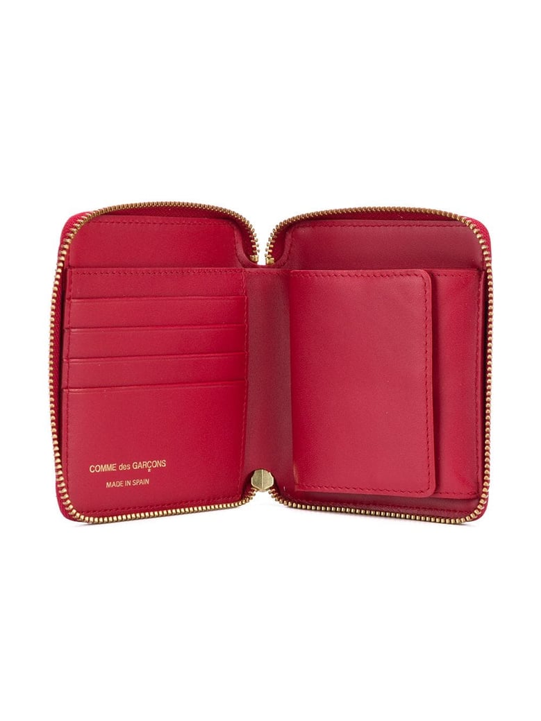 red leather zip wallet by Selfnex