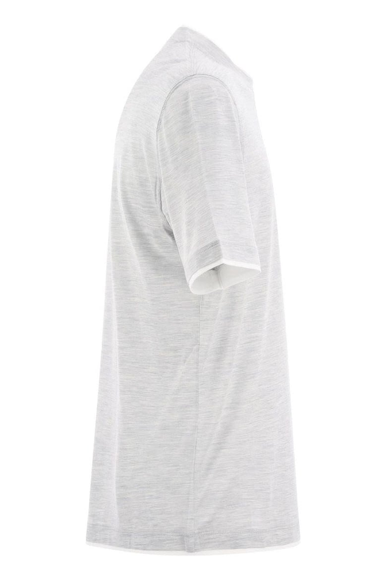 slim fit crew-neck t-shirt in lightweight cotton jersey by Selfnex