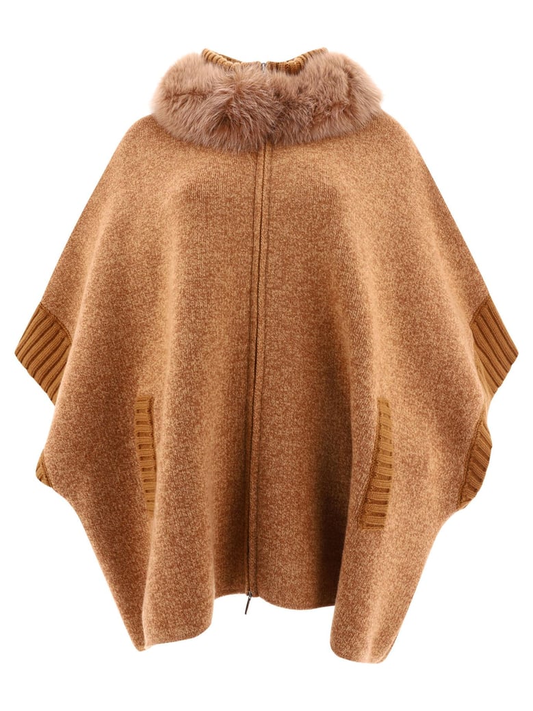 cape with fur inserts by Selfnex