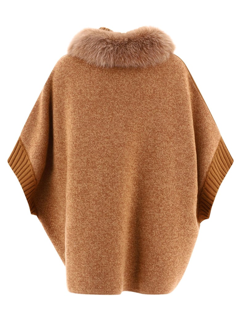 cape with fur inserts by Selfnex