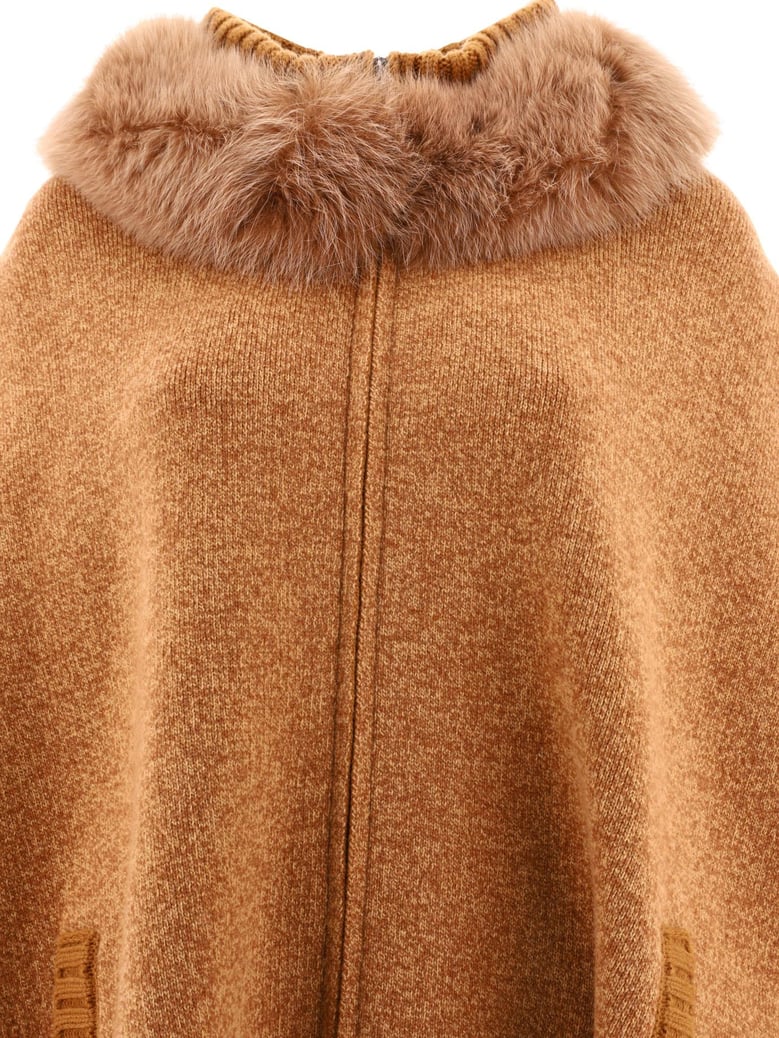 cape with fur inserts by Selfnex