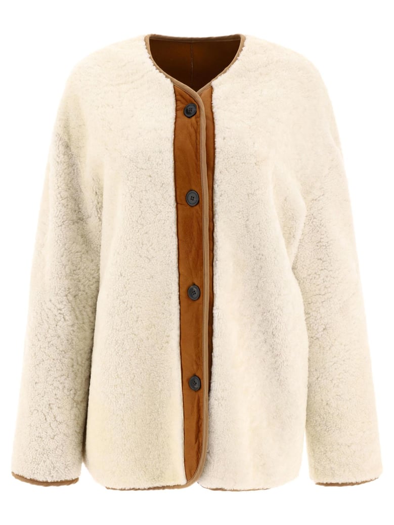reversible shearling jacket by Selfnex