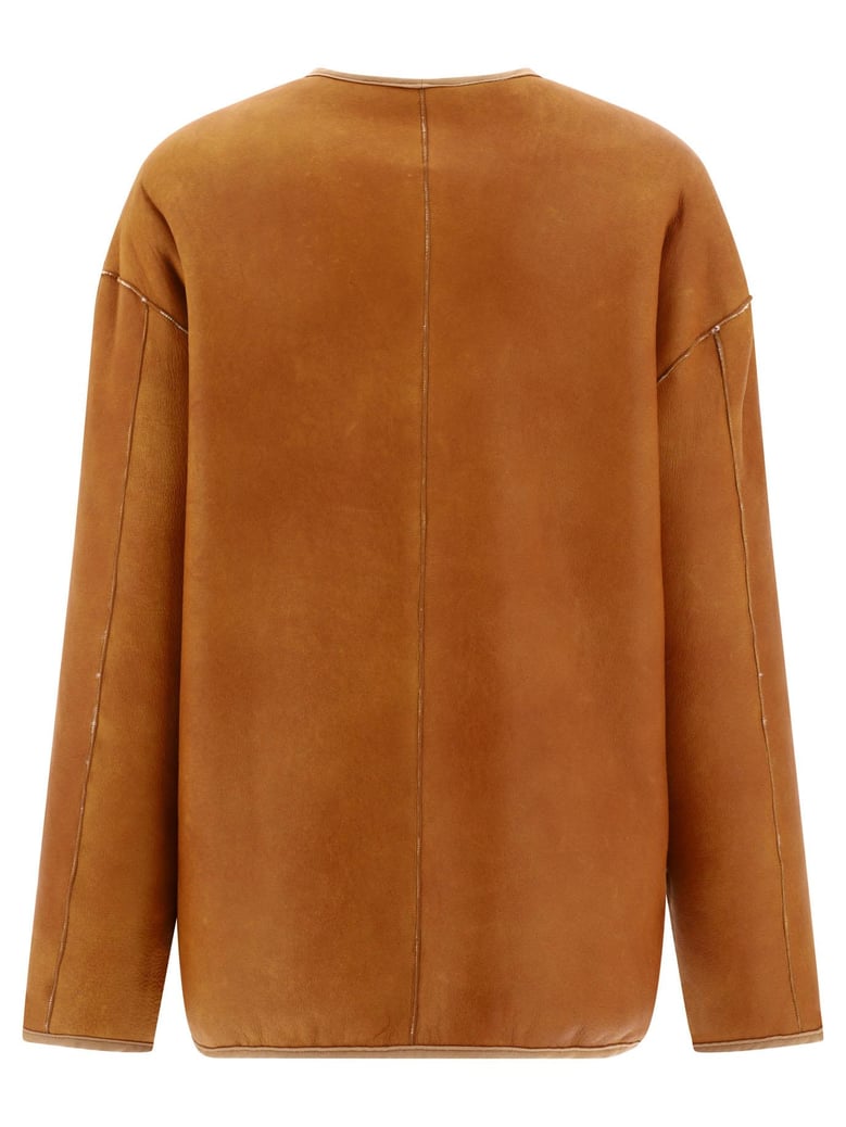 reversible shearling jacket by Selfnex
