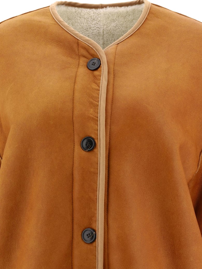 reversible shearling jacket by Selfnex