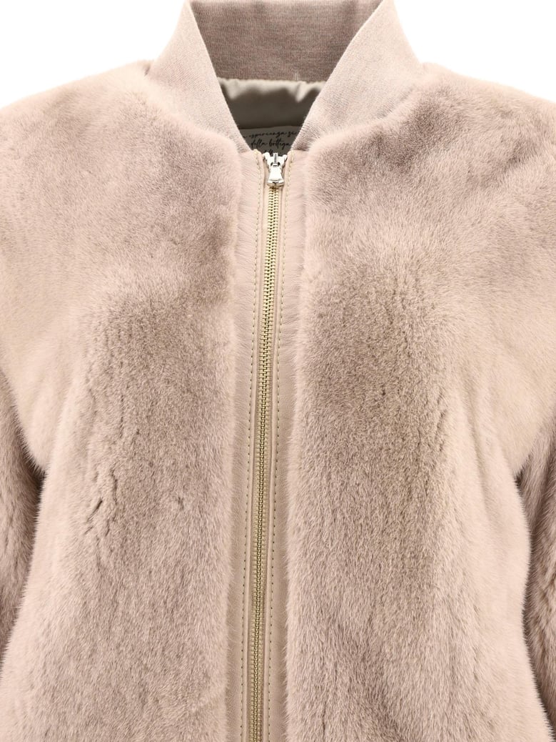 mink fur bomber jacket by Selfnex