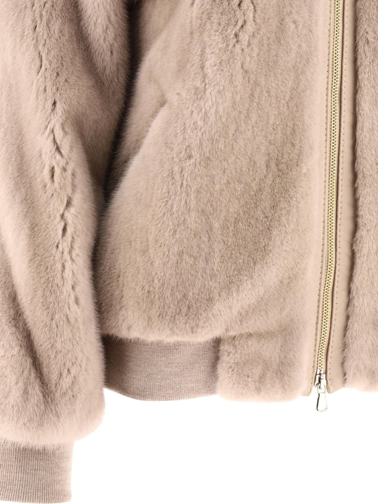 mink fur bomber jacket by Selfnex