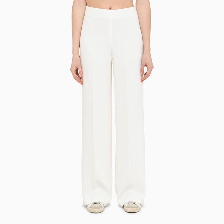 wide cream trousers by Selfnex