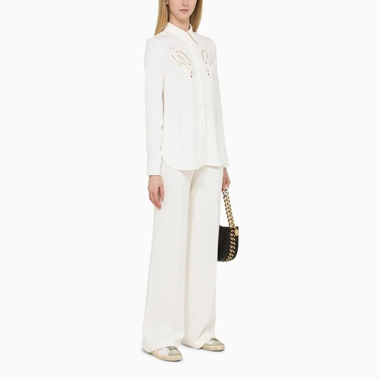 wide cream trousers by Selfnex