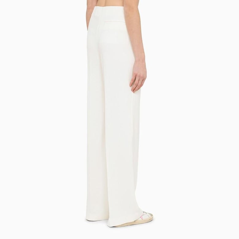 wide cream trousers by Selfnex