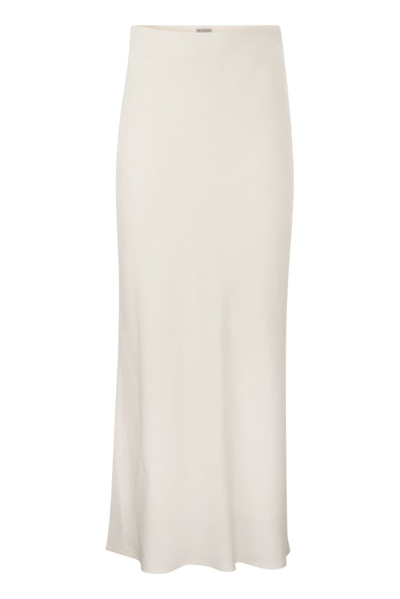 viscose and linen long pencil skirt by Selfnex