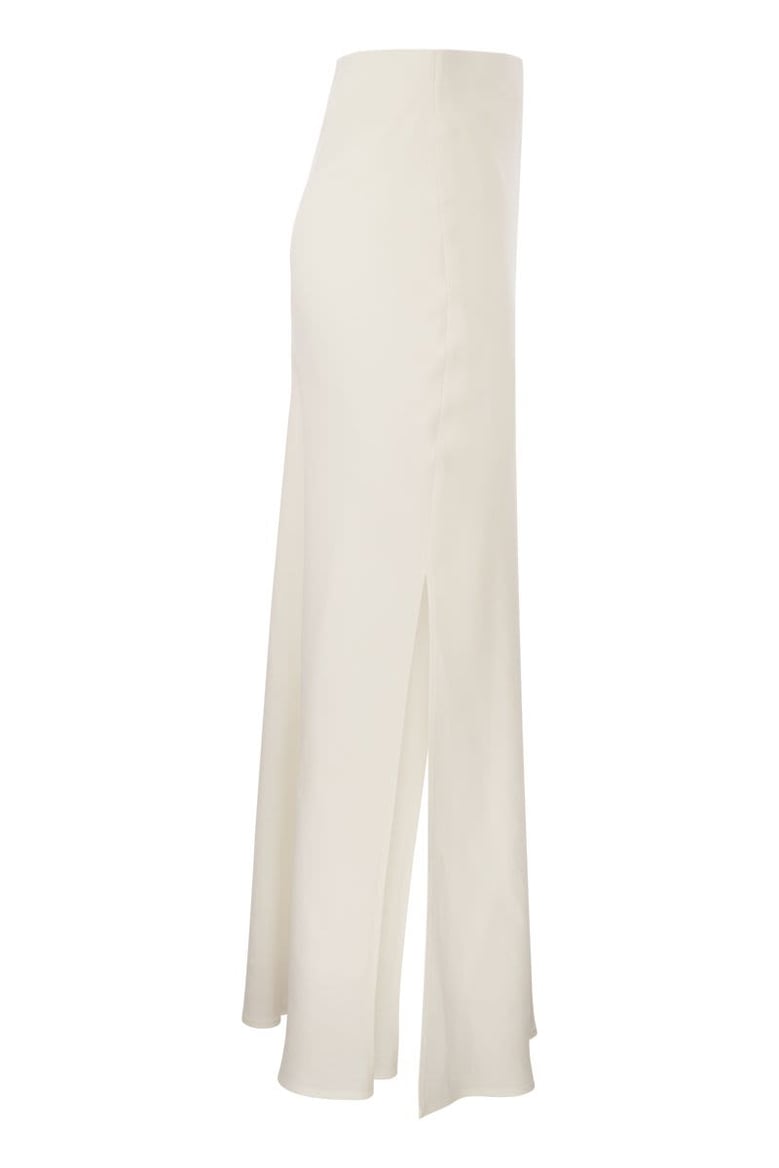 viscose and linen long pencil skirt by Selfnex