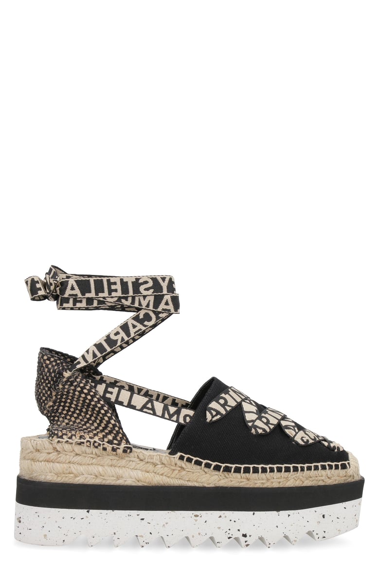 85mm flatform logo print espadrilles by Selfnex