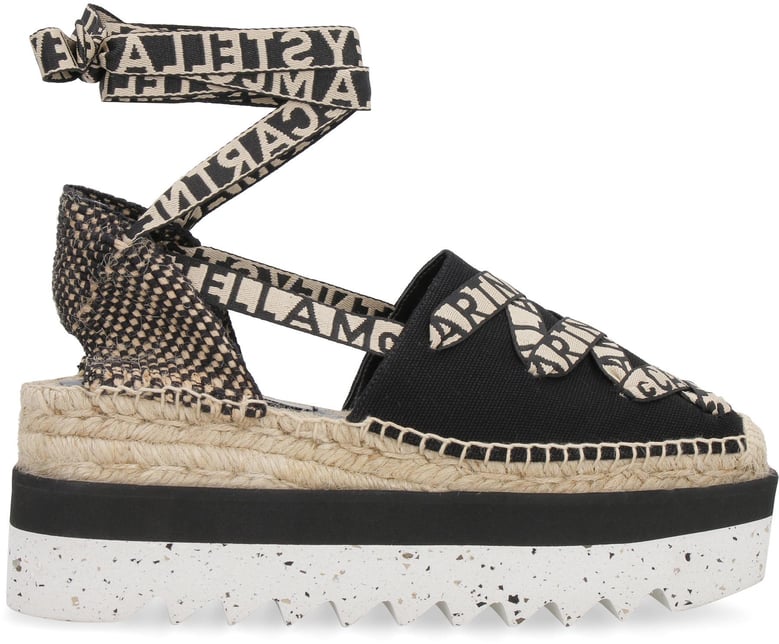 85mm flatform logo print espadrilles by Selfnex