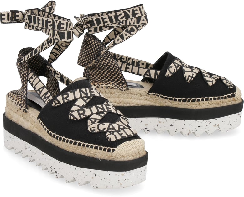 85mm flatform logo print espadrilles by Selfnex