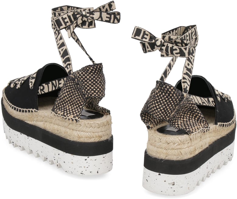 85mm flatform logo print espadrilles by Selfnex