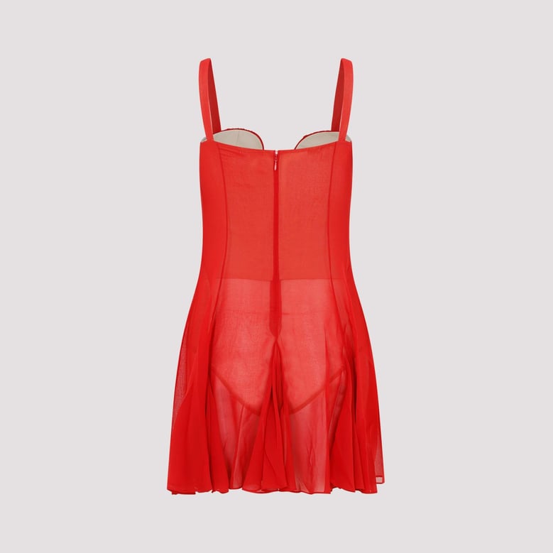 asymmetrical panel godet mini dress by Selfnex