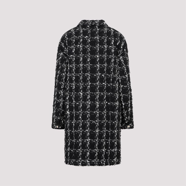 checked bouclé coat by Selfnex