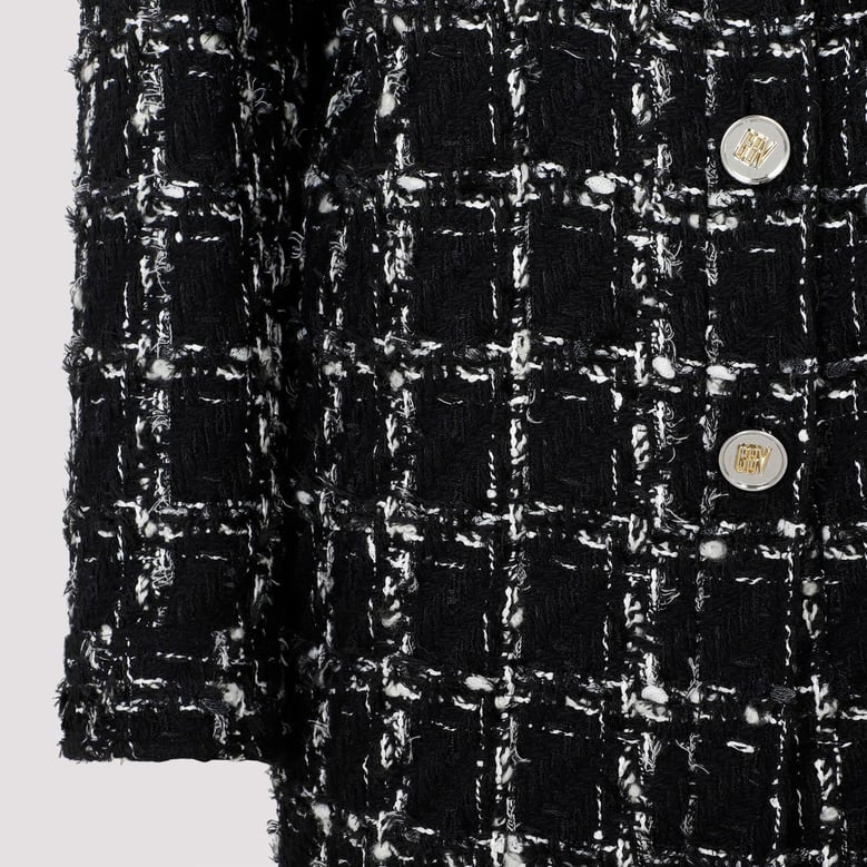 checked bouclé coat by Selfnex