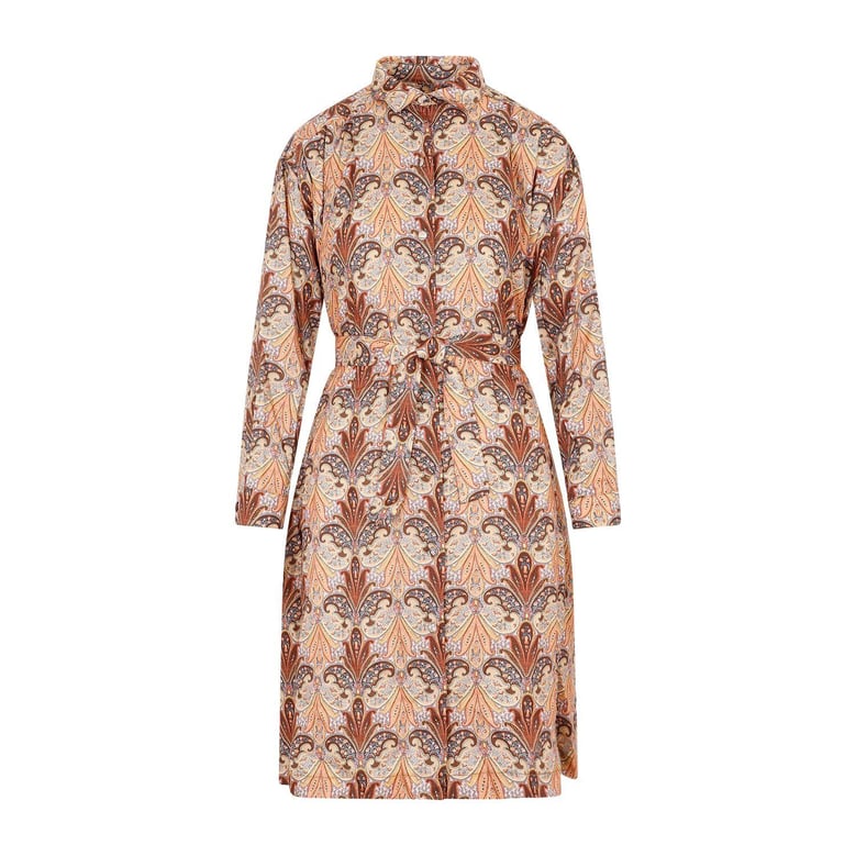 printed shirt dress by Selfnex