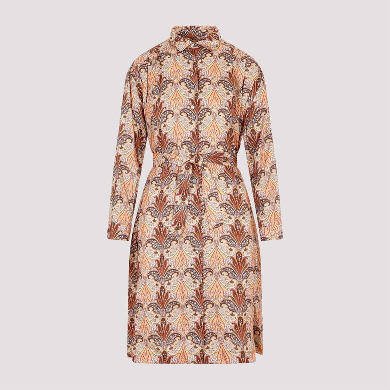 printed shirt dress by Selfnex