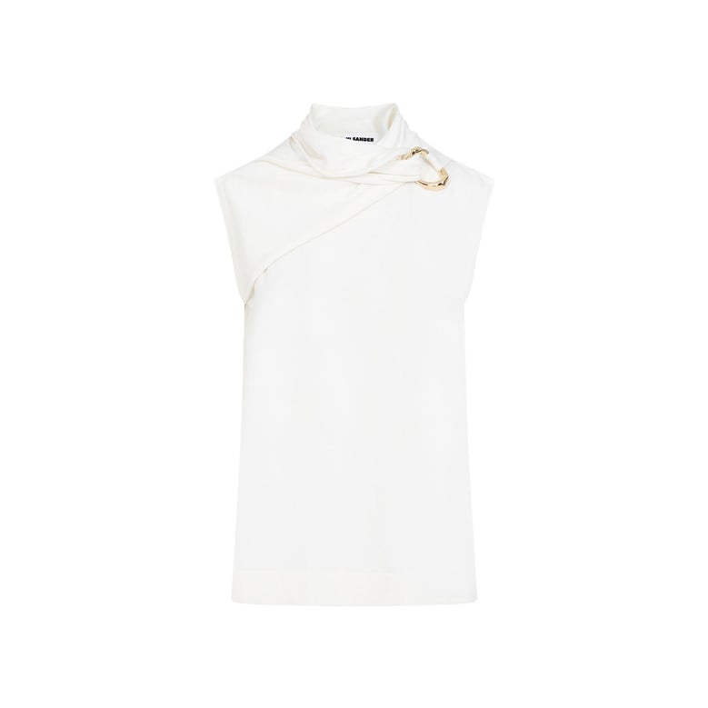 draped knitted tank top by Selfnex