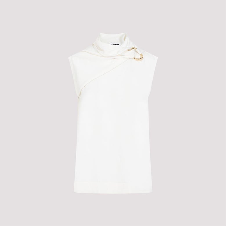 draped knitted tank top by Selfnex