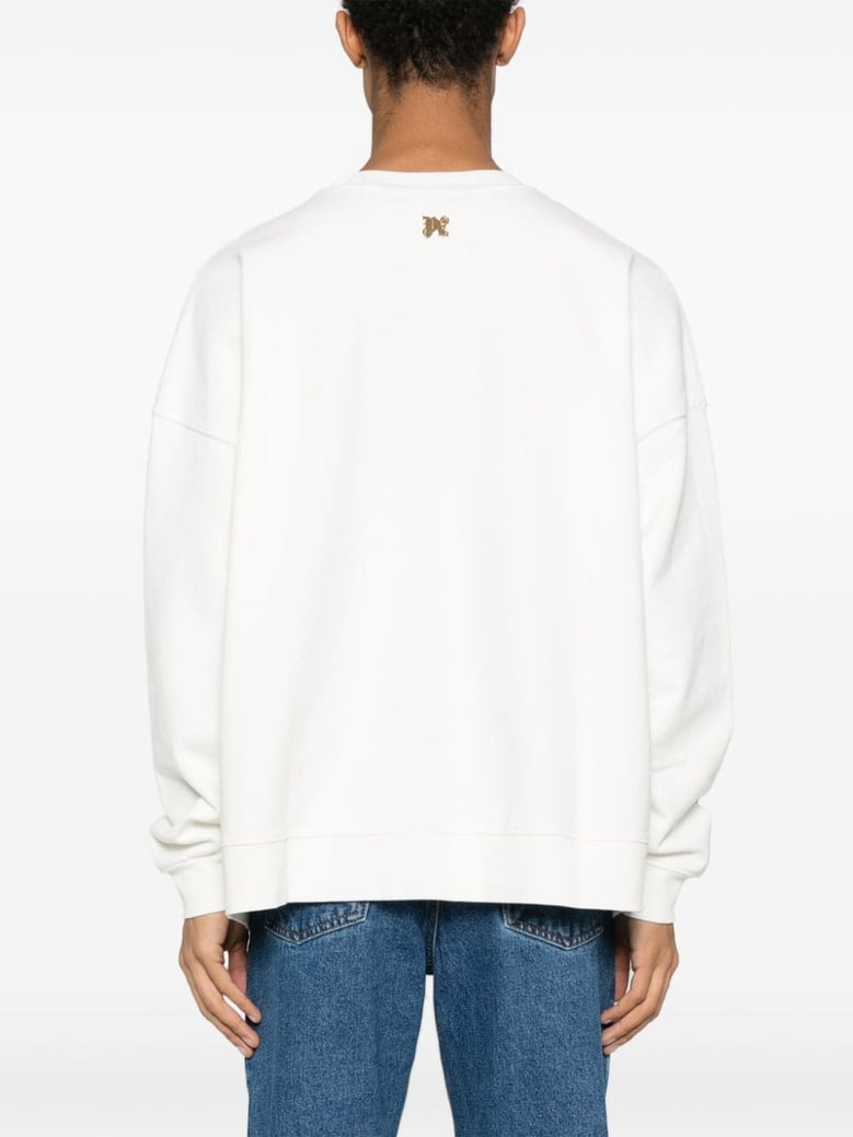 burning monogram crewneck by Selfnex