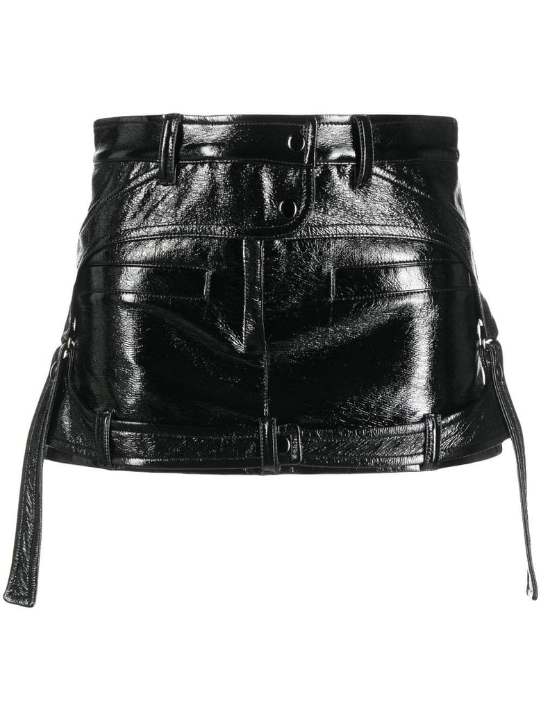 racer vinyl skirt by Selfnex