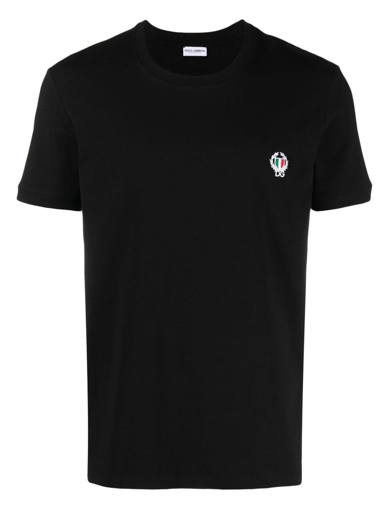 logo embroidered stretch cotton t shirt by Selfnex