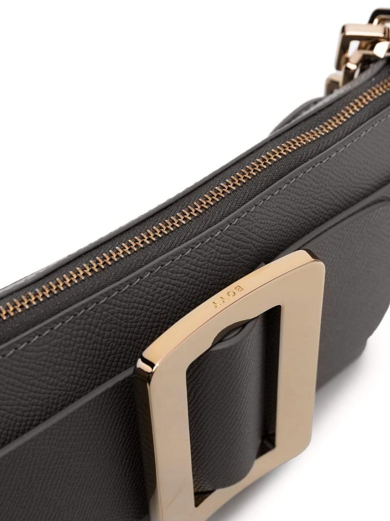 buckle pouchette epsom leather handbag by Selfnex