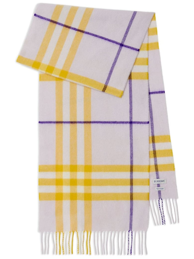 giant check cashmere scarf by Selfnex